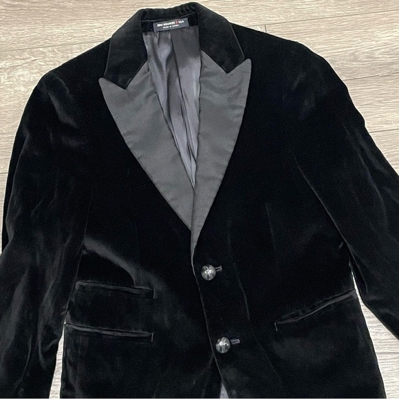 John Varvatos Boys Blazer Black Velvet Sport Coat Jacket Sz 10 - Picture 4 of 10